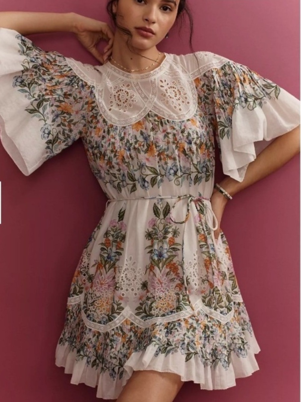 FARM RIO🫐🌷🌸🌼 Sweet Bloom Mini Dress